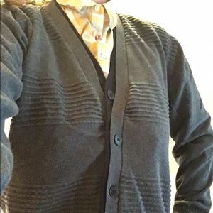 Attention cardigan sweater grey large